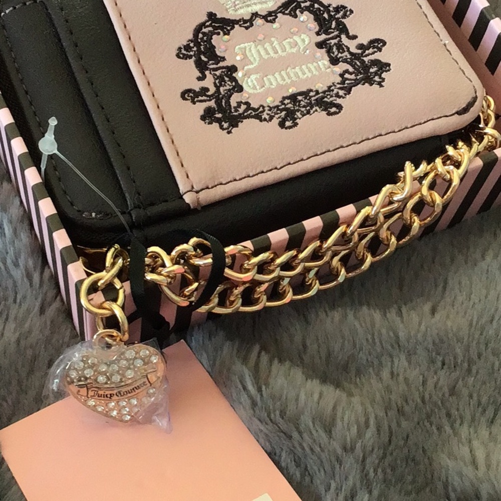 Gift Idea Juicy Couture Dusty Blush Pink Heritage Small Credit Card Wallet NWT - Picture 2 of 6